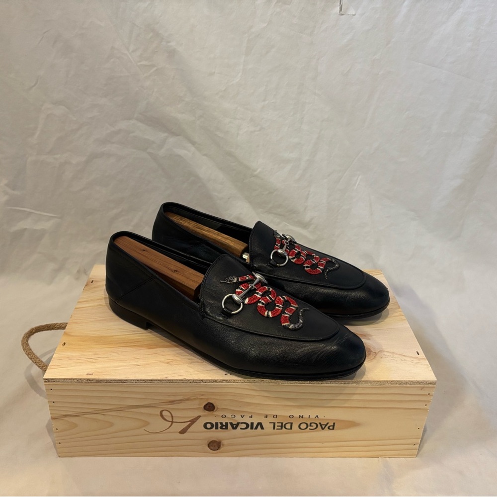 GUCCI Horsebit Jordan Snake Loafer Black #gucci #luxury #shoes #lifestyle #style